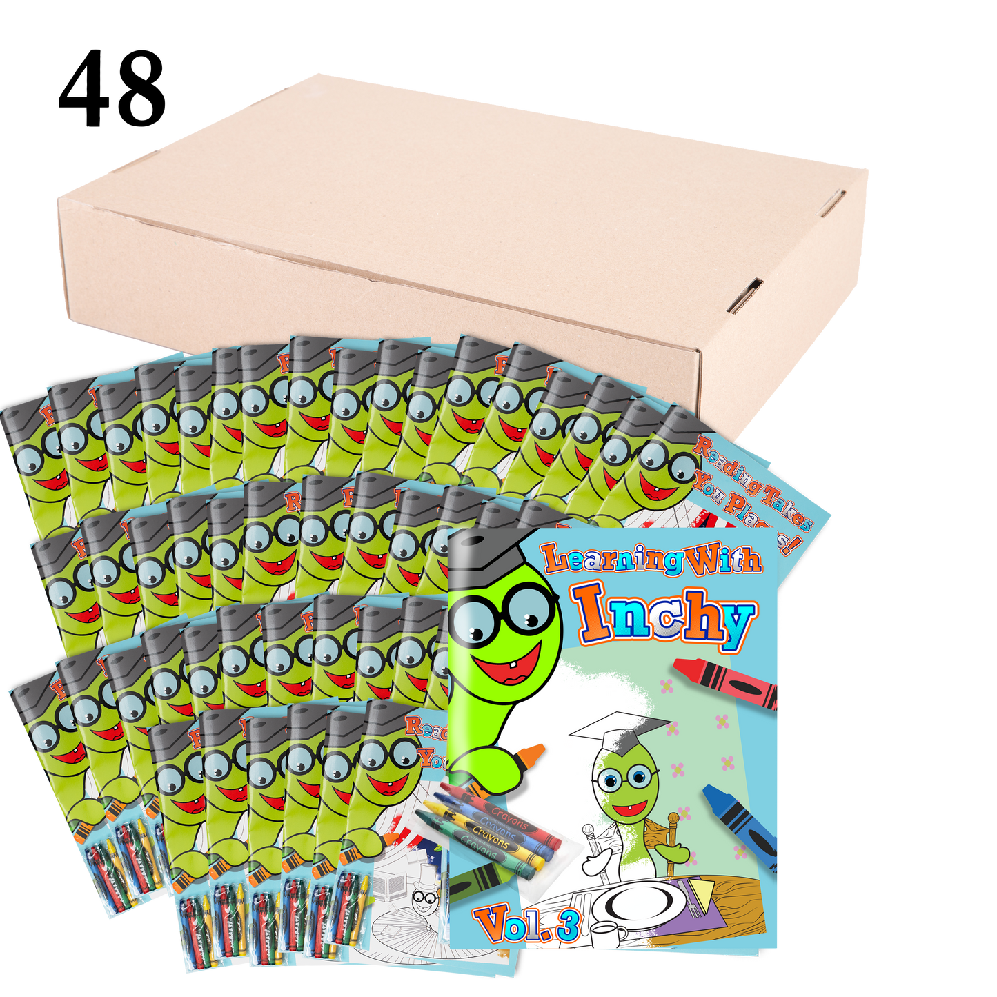 Inchy the Bookworm Coloring Books